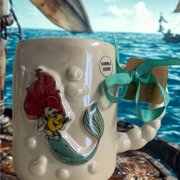 Rae Dunn Ariel and Flounder Ceramic Mug with Handle - Picture 2 of 2